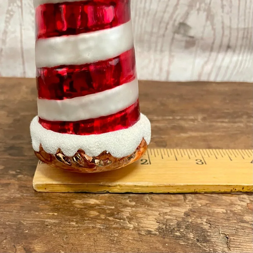 Lighthouse Glass Christmas Ornament